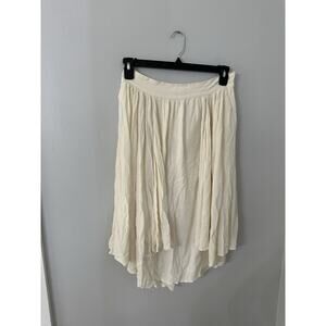 Ivory Cream Draped Midi Skirt Express Limited￼Edition Size Medium